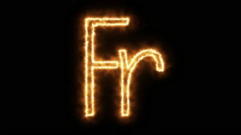 Franc symbol of burning flame. Vídeo Stock 136415075
