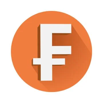 Franc symbol Ilustração Stock