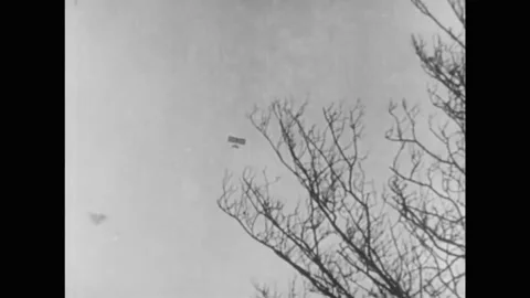 FRANCE - 1910s - Shells are loaded on an airplane and bombing planes are shown Stock Footage 327735903