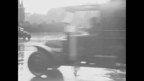 FRANCE - 1926 - In this silent comedy, a lost tourist tries to find his hotel Stock Footage 323220087