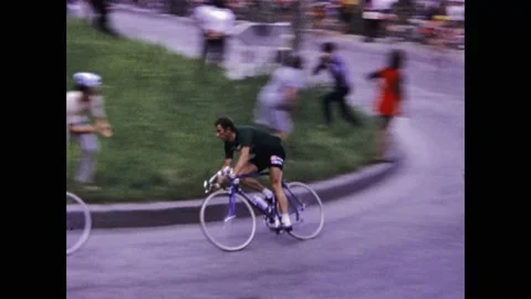 France 1971, Cycling competition race sc... Stock Video Pond5