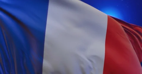 France 3D Flag, 3D Render Stock Footage 115499440