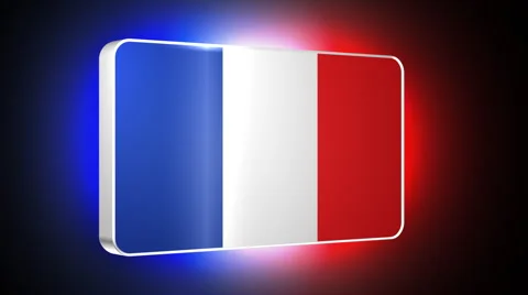 France 3d flag Stock Footage 958248