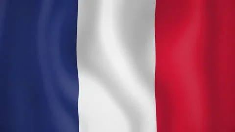 France animated flag. Seamless loop. 4K Stock Footage 145439824