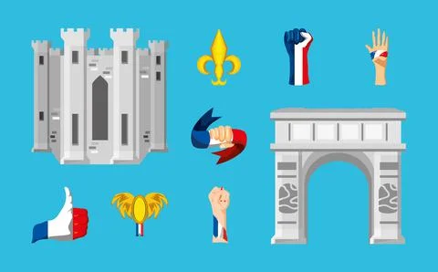 France architecture flag イラスト素材