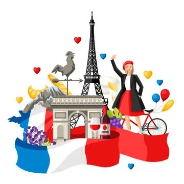 France background design. Illustrazione stock