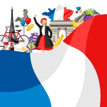 France background design. Stock Illustration