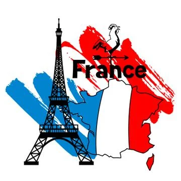 France background design. Illustrazione stock