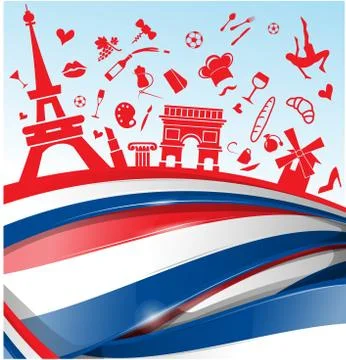 France background Stockillustratie