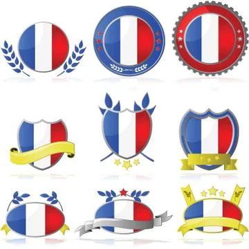 France badges Stock Illustration