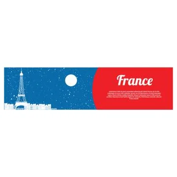 France Banner Stock-Illustration