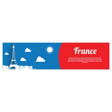 France Banner Stock-Illustration