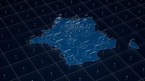 France blue map big data visualization. Futuristic map infographic. Information Illustrazione stock
