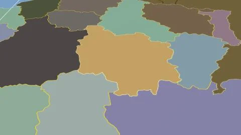 France - Bourgogne outlined on solid map Illustrazione stock