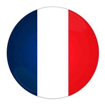 France button with flag Stockillustratie