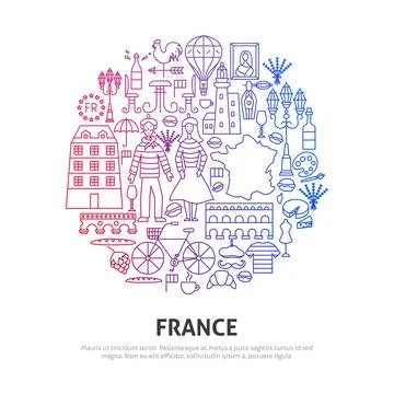 France Circle Concept Stock-Illustration
