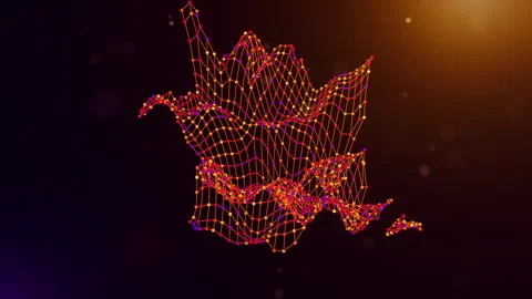 France Connected Intelligence Network Map Reveal Motion Animation Stock Footage 337332842