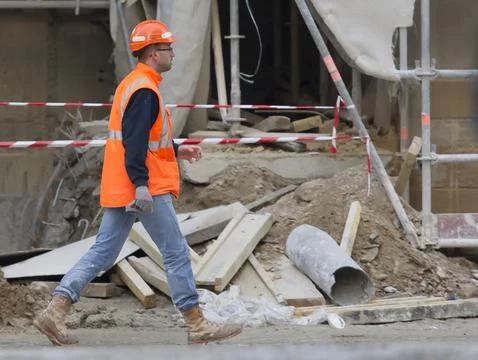 France Construction Site Collapse - Dec 2012 Stock Photos