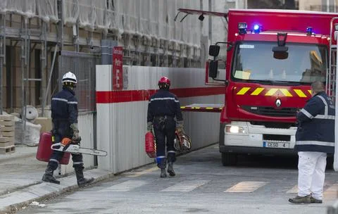 France Construction Site Collapse - Dec 2012 Stock Photos