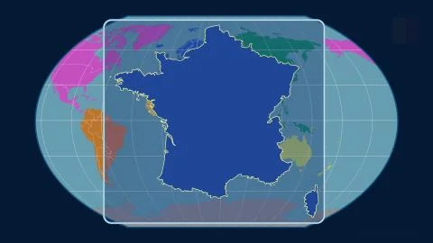 France - continents. Kavrayskiy, centered Illustrazione stock