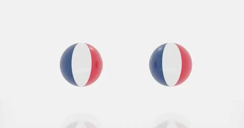 France countries flag icon or symbols 3d render of globe in France countri... Stock Photos