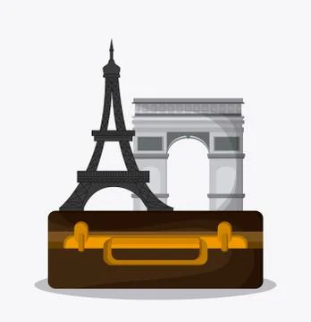 France design. eiffel tower landmark. vector graphic Ilustração Stock