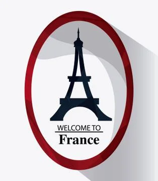 France design. eiffel tower landmark. vector graphic Ilustração Stock