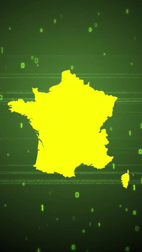 France Digital Map Intro Stock Footage 258835767
