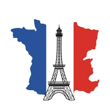 France eiffel tower design vector illustration Stock Illustration
