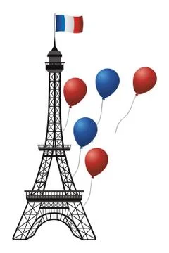 France eiffel tower design vector illustration Stock Illustration