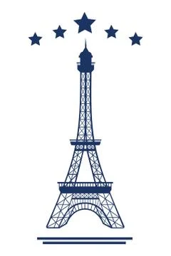 France eiffel tower design vector illustration Stock Illustration