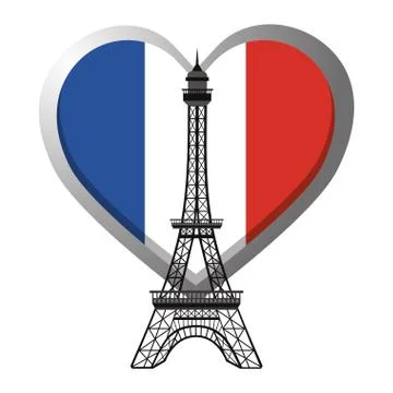 France eiffel tower design vector illustration Stock Illustration