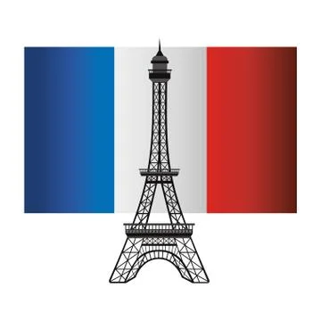 France eiffel tower design vector illustration Stock Illustration