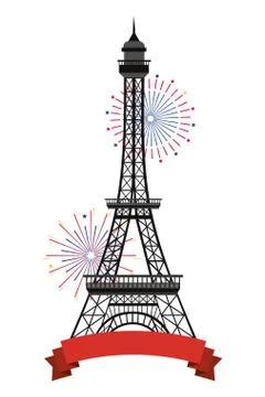France eiffel tower design vector illustration Stock Illustration