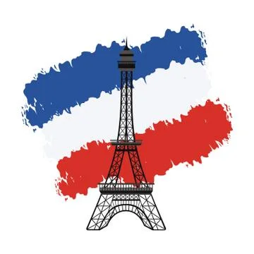 France eiffel tower design vector illustration Stock Illustration