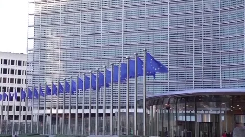 France: EU chief terms reducing nuclear power as 'strategic mistake' at P... Stock Footage 330542558