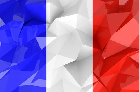 France flag. 3D rendering. Stock Illustration
