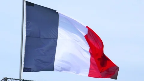 France Flag 4k  Stock Footage 105421236