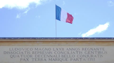 France Flag 4K UHD Stock Footage 51306390