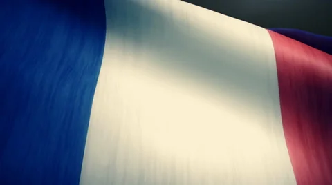 France Flag Animation Loop Stock Footage 38007805