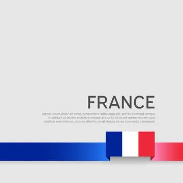 France flag background. Vector tricolor flat design. French patriotic banner Stock Illustration