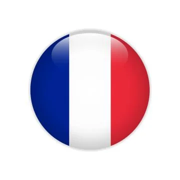 France flag on button Stock Illustration