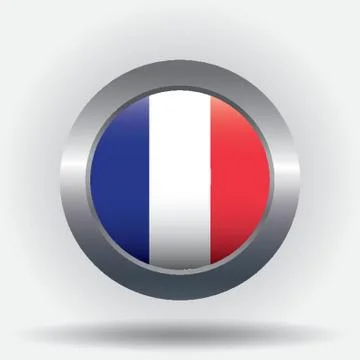 France Flag Button Stock Illustration