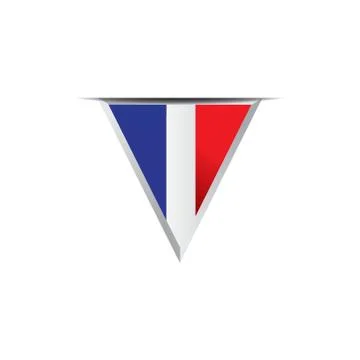 France Flag Button Stock Illustration