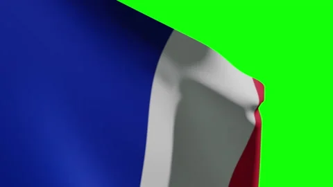 France Flag Close Stock Footage 134845360