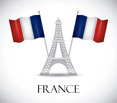 France flag design Ilustração Stock