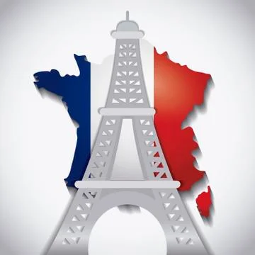 France flag design 스톡 일러스트