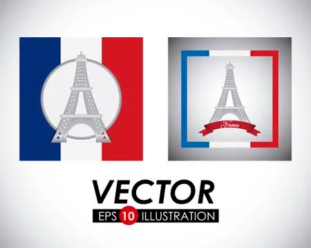 France flag design Ilustração Stock