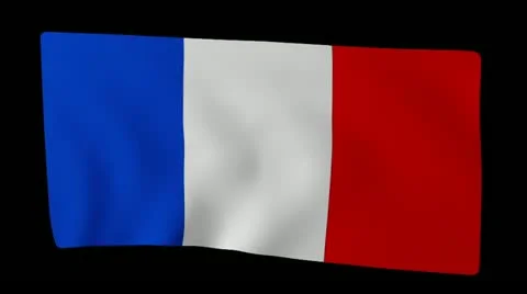 France Flag Far View Stock Footage 11897238