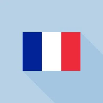 France flag , flat design vector with official proportion 스톡 일러스트